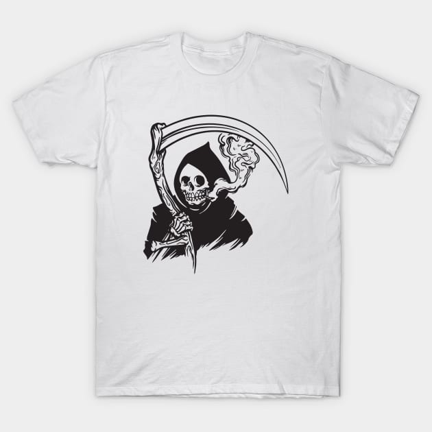 The Skeleton Smoking T-Shirt by KingMaster